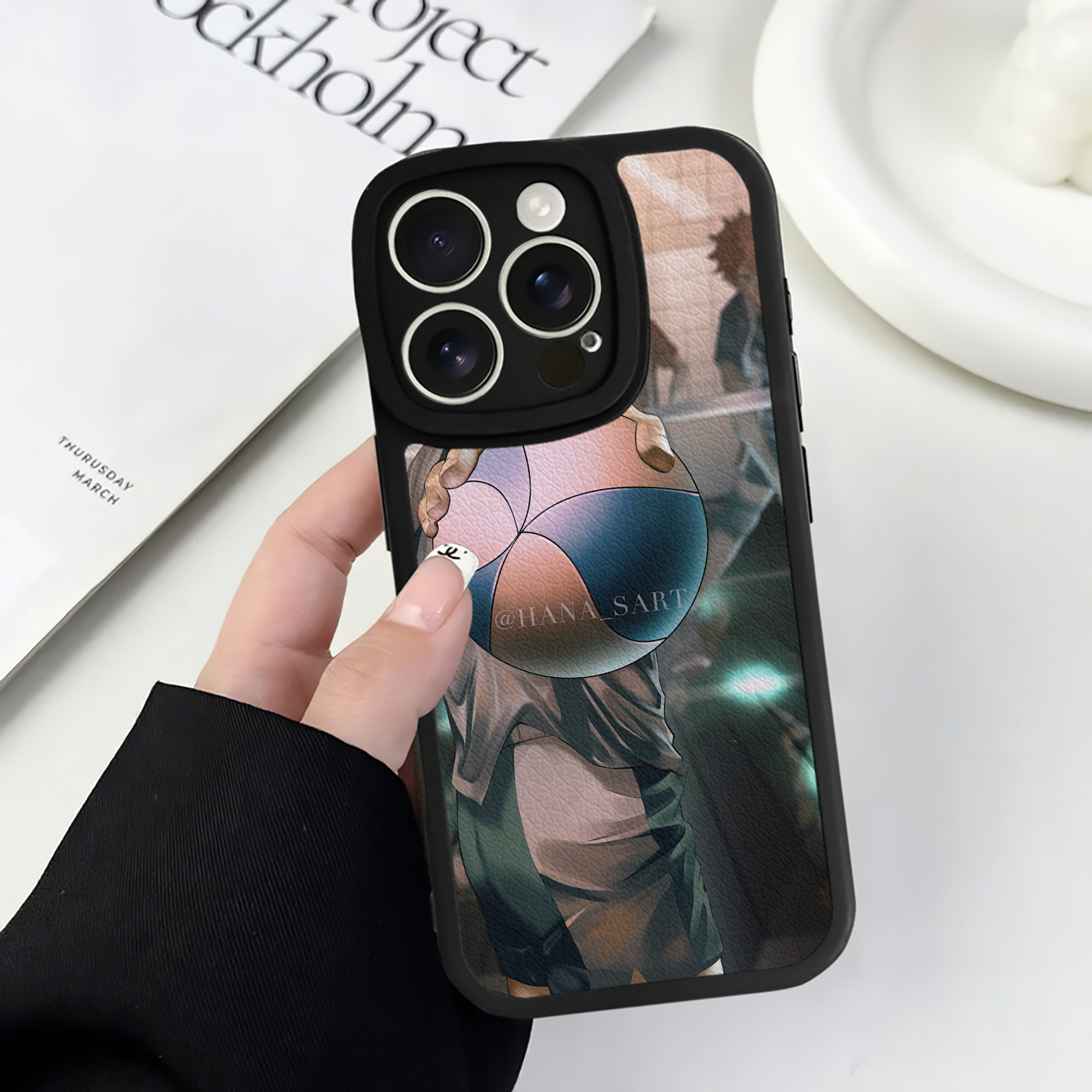 （画像用） ハイキュー!! Haikyu!! 【iPhone 16シリーズ対応】シリコンスマホケース（レザー調） 材質：シリコン